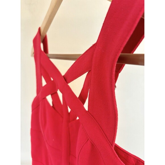 BCBG MAXAZRIA Red Yasminka Corset A-Line Fit & Flare Party Dress Size 0 - Picture 3 of 10